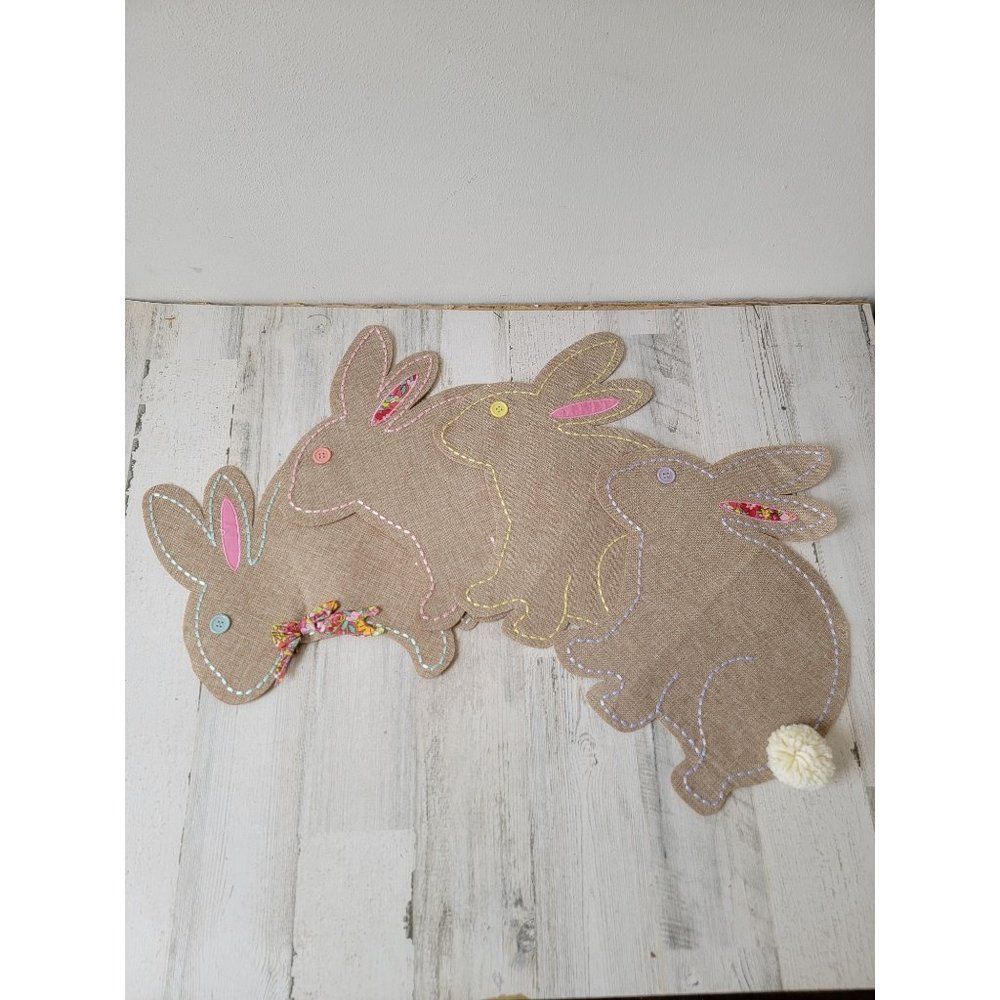 Easter Bunny Banner table runner home decor fabric‎